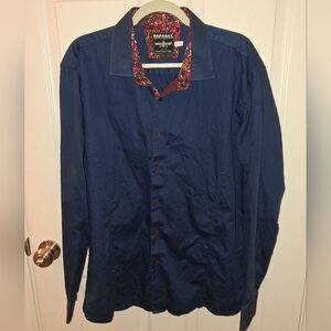 Barabas Men's Blue Long Sleeve Button-down Shirt In A Size Large. EUC
